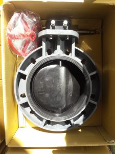 Buterfly valve upvc 12' type gear